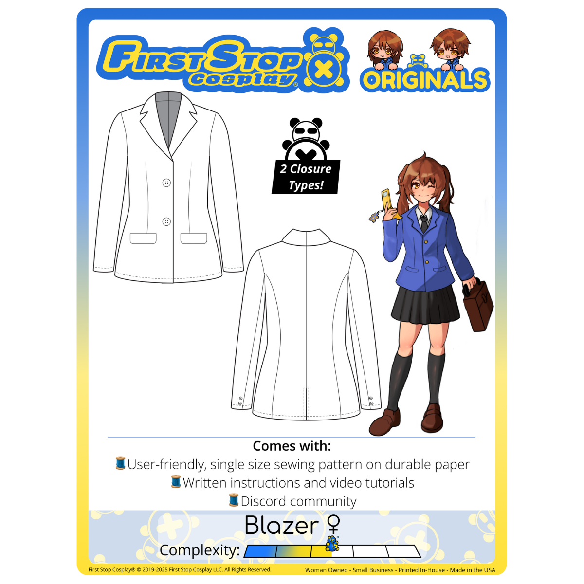 FSCO® Smart & Sleek Blazer ♀ Sewing Pattern