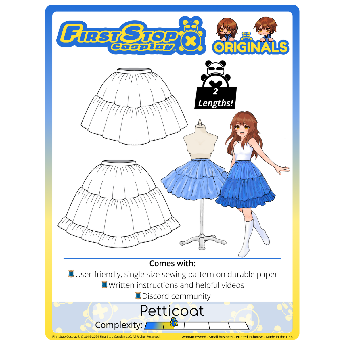 FSCO Dual-Length Petticoat Sewing Pattern