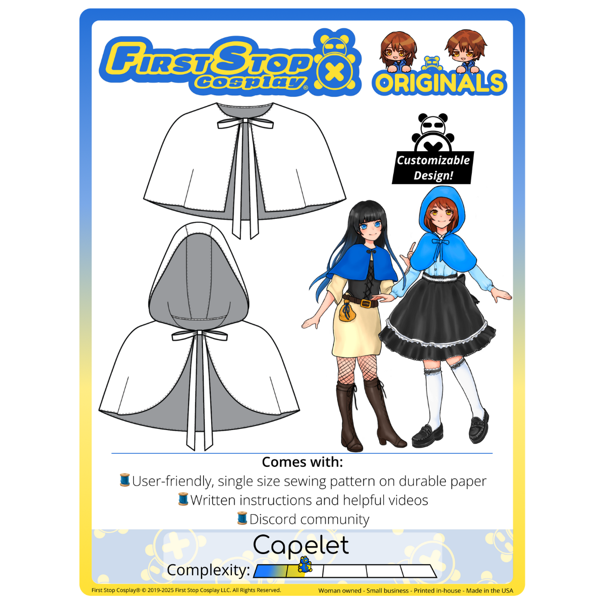 FSCO® Customizable Capelet Sewing Pattern