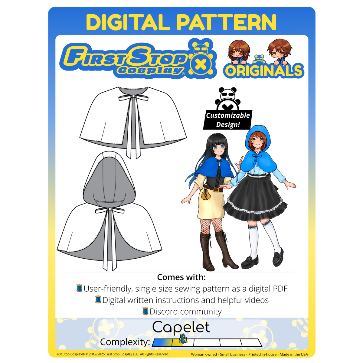 FSCO® DIGITAL Customizable Capelet Sewing Pattern