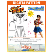 Street Fighter DIGITAL Sakura Sewing Pattern