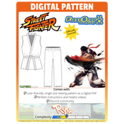 Street Fighter DIGITAL Ryu Sewing Pattern